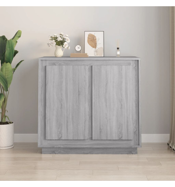 Buffet sonoma gris 80x34x75 cm bois d'ingénierie | Mobilier & Déco