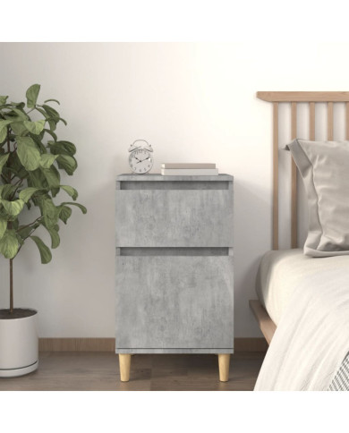 Table de chevet gris béton 40x35x70 cm | Mobilier & Déco