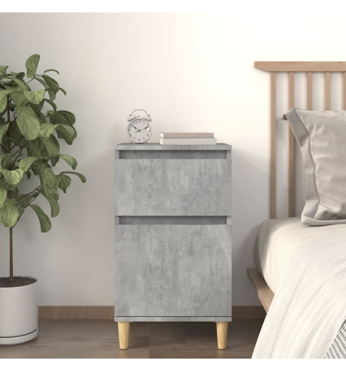 Table de chevet gris béton 40x35x70 cm | Mobilier & Déco
