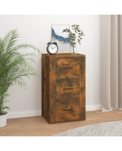 Buffet Chêne fumé 40x33x70 cm Bois d'ingénierie | Mobilier & Déco