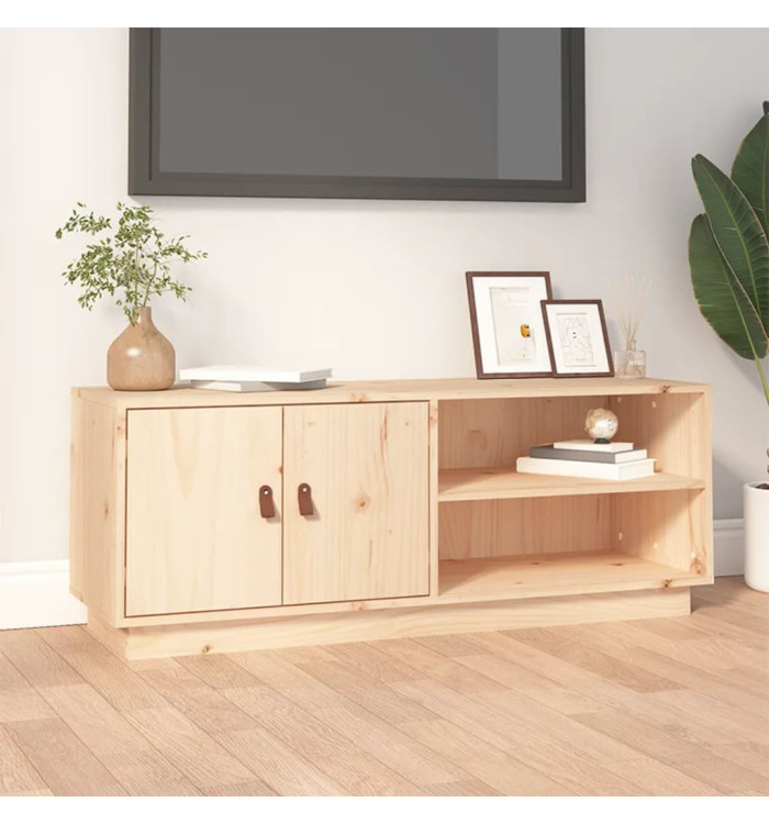 Meuble TV 105x34x40 cm Bois de pin massif | Mobilier & Déco