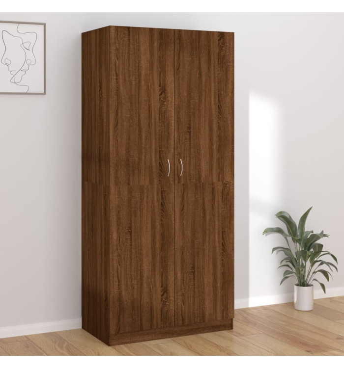 Garde-robe Chêne marron 90x52x200 cm Bois d'ingénierie | Mobilier & Déco