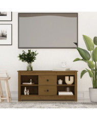 Meuble TV Marron miel 103x36,5x52 cm Bois de pin massif | Mobilier & Déco