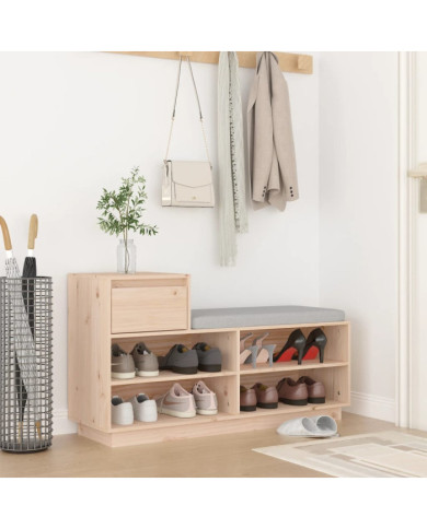 Armoire à chaussures 110x34x61 cm Bois de pin massif | Mobilier & Déco