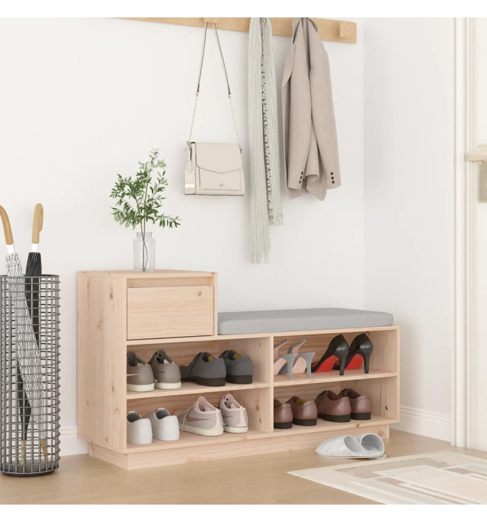 Armoire à chaussures 110x34x61 cm Bois de pin massif | Mobilier & Déco
