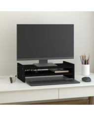 Support de moniteur Noir 50x27x15 cm Bois de pin solide | Mobilier & Déco