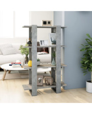 Bibliothèque/Séparateur de pièce Gris béton 80x30x123,5 cm | Mobilier & Déco