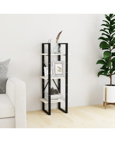 Bibliothèque à 3 niveaux Blanc 40x30x105 cm Bois de pin massif | Mobilier & Déco