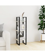 Bibliothèque à 3 niveaux Blanc 40x30x105 cm Bois de pin massif | Mobilier & Déco