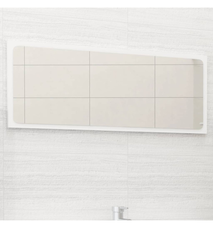 Miroir de salle de bain Blanc 90x1,5x37 cm Aggloméré | Mobilier & Déco