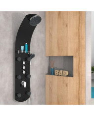 EISL Panneau de douche avec mitigeur KARIBIK noir | Mobilier & Déco