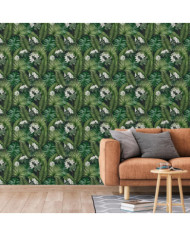 DUTCH WALLCOVERINGS Papier peint Eden Noir et vert foncé | Mobilier & Déco