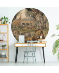 WallArt Papier peint cercle Animals of Africa 190 cm | Mobilier & Déco