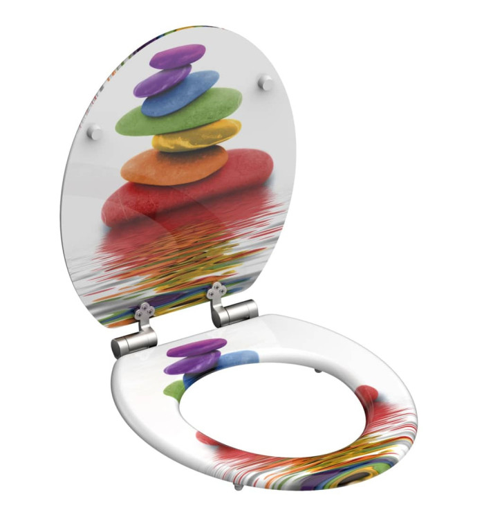SCHÜTTE Siège de toilette avec fermeture en douceur COLORFUL STONES | Mobilier & Déco