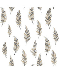 Noordwand Papier peint Urban Friends et Coffee Feathers Blanc argenté | Mobilier & Déco