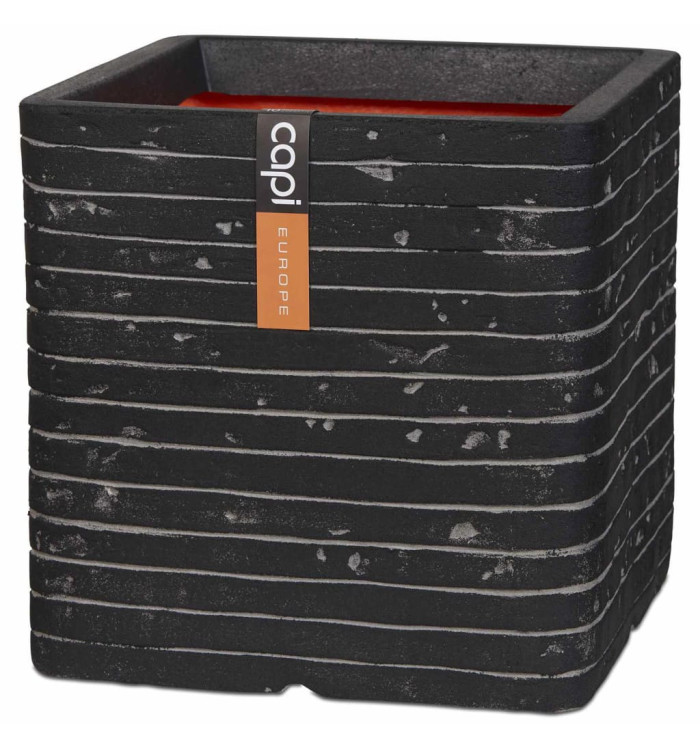 Capi Jardinière Nature Row carré 30x30 cm anthracite KRWZ902 | Mobilier & Déco