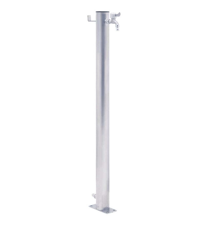 Colonne à eau de jardin 40 cm acier inoxydable rond | Mobilier & Déco