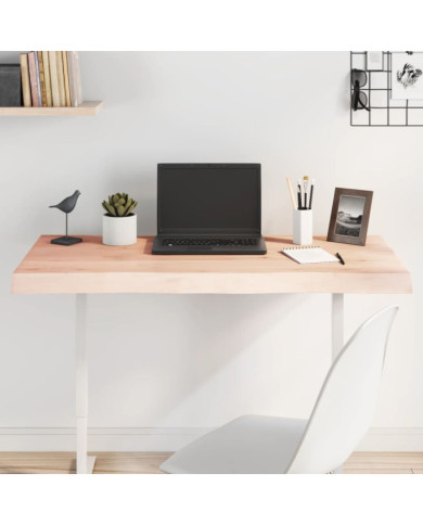 Dessus de table bois massif non traité bordure assortie | Mobilier & Déco