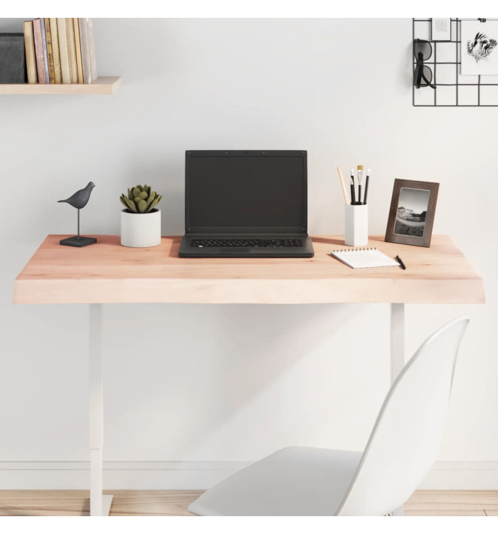 Dessus de table bois massif non traité bordure assortie | Mobilier & Déco