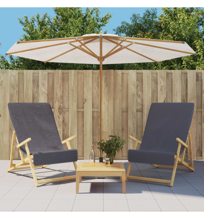 Serviettes de plage 2 pcs anthracite 60x135 cm tissu 400 GSM | Mobilier & Déco