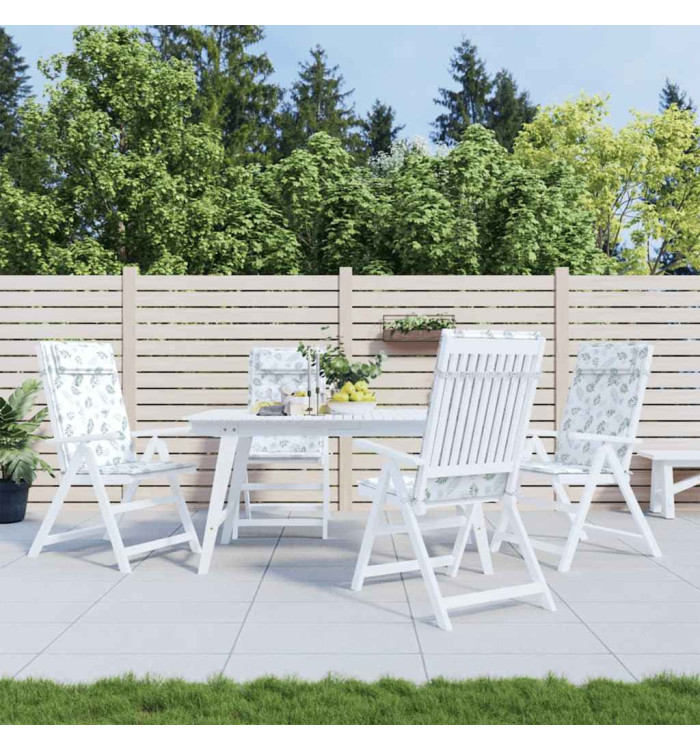 Coussins de chaise à dossier haut lot de 4 modèle de feuille | Mobilier & Déco