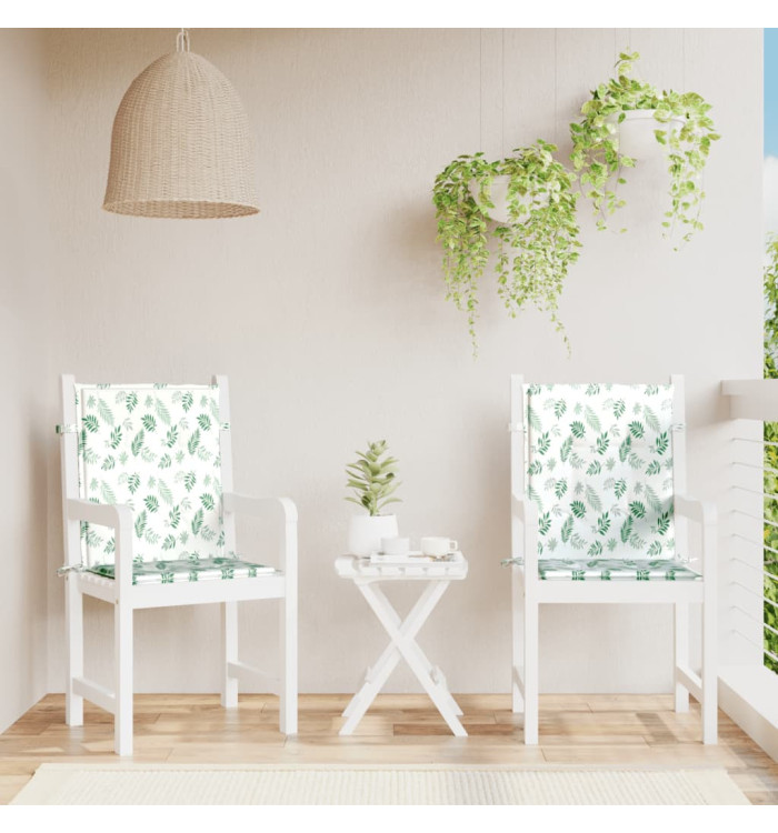 Coussins de chaise à dossier bas lot de 2 modèle de feuille | Mobilier & Déco