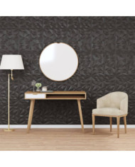 Panneaux muraux 24 pcs noir 50x50 cm XPS 6 m² améthyste | Mobilier & Déco