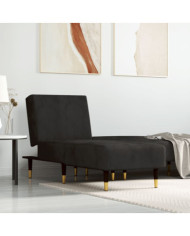 Chaise longue noir velours | Mobilier & Déco