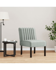 Fauteuil sans accoudoirs gris clair velours | Mobilier & Déco