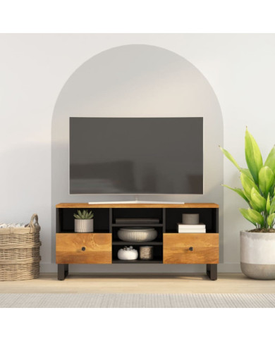 Meuble TV 100x33x46 cm bois de manguier et d'ingénierie | Mobilier & Déco