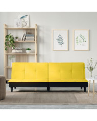 Canapé-lit jaune clair tissu | Mobilier & Déco