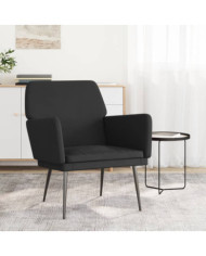 Fauteuil Noir 62x79x79 cm Velours | Mobilier & Déco