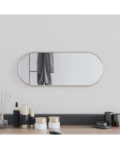 Miroir mural Argenté 50x20 cm Ovale | Mobilier & Déco