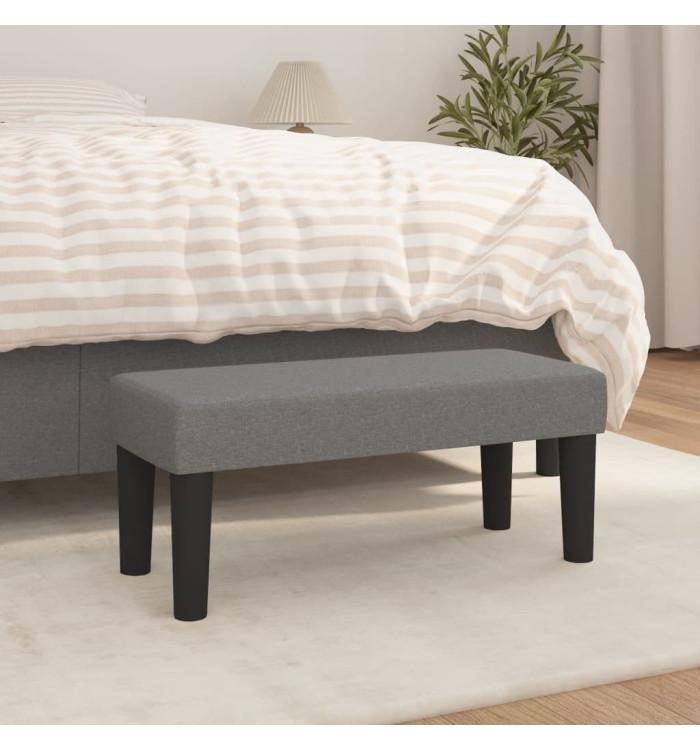 Banc Gris foncé 70x30x30 cm Tissu | Mobilier & Déco