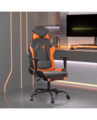 Chaise de jeu de massage et repose-pied NoiretOrange Similicuir | Mobilier & Déco