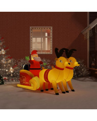 Décoration gonflable de Père Noël et renne à LED 130 cm | Mobilier & Déco