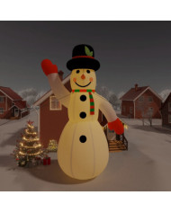 Bonhomme de neige gonflable de Noël avec LED 1000 cm | Mobilier & Déco