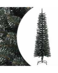 Sapin de Noël artificiel mince avec support Vert 150 cm PVC | Mobilier & Déco