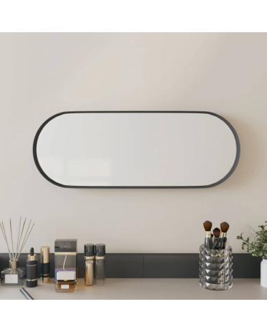 Miroir mural Noir 15x40 cm Ovale | Mobilier & Déco
