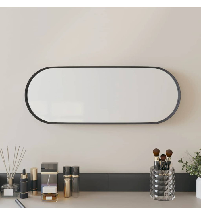 Miroir mural Noir 15x40 cm Ovale | Mobilier & Déco