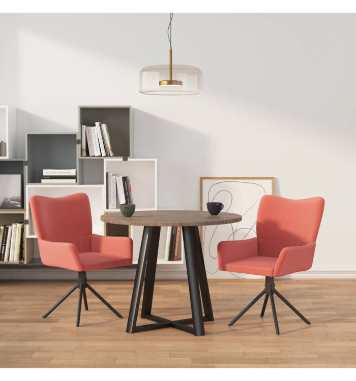 Chaises pivotantes à manger lot de 2 Rose Velours | Mobilier & Déco