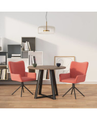 Chaises pivotantes à manger lot de 2 Rose Velours | Mobilier & Déco
