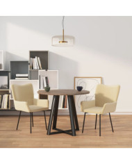 Chaises à manger lot de 2 Crème Velours | Mobilier & Déco