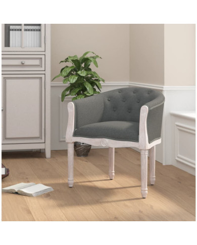 Chaise à manger Gris foncé Tissu | Mobilier & Déco