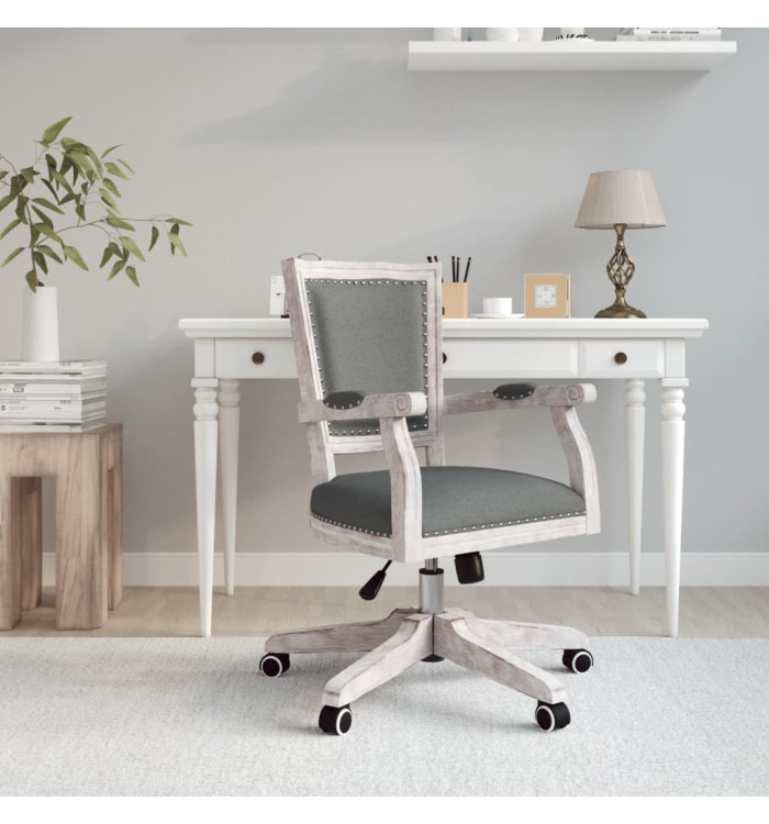 Chaise pivotante de bureau Gris foncé Tissu | Mobilier & Déco