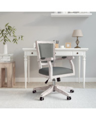Chaise pivotante de bureau Gris foncé Tissu | Mobilier & Déco