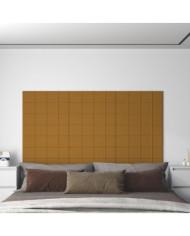 Panneaux muraux 12 pcs Marron 60x15 cm Velours 1,08 m² | Mobilier & Déco