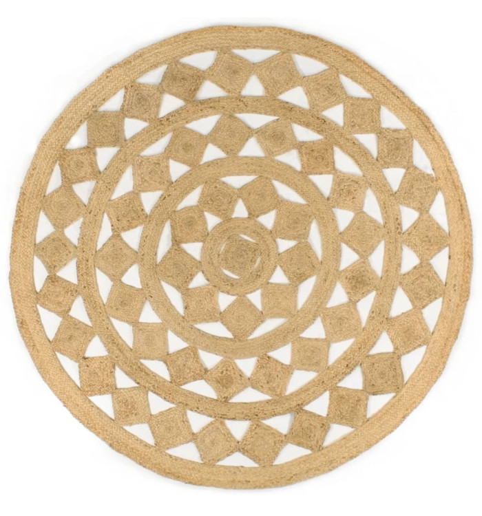 Tapis fait à la main Jute tressée 180 cm | Mobilier & Déco