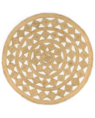Tapis fait à la main Jute tressée 180 cm | Mobilier & Déco