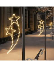 Guirlandes lumineuses en forme d'étoile 2 pcs Blanc chaud | Mobilier & Déco